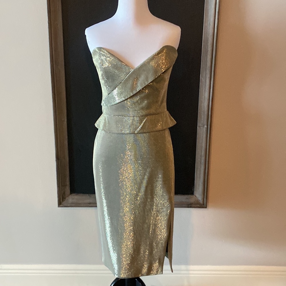 Strapless Gold Dress
